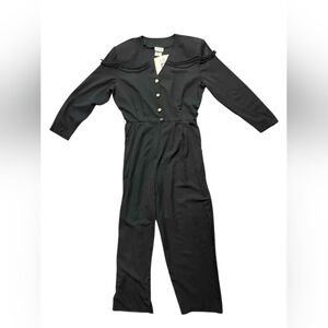 Jessica Vintage Black Romper Long Sleeve Size 16 NWT Vintage